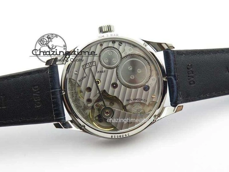 MIROTIME 1227 ZeroBulk Portuguese IW5444 SS Blue Dial On Blue Leather Strap A 7255